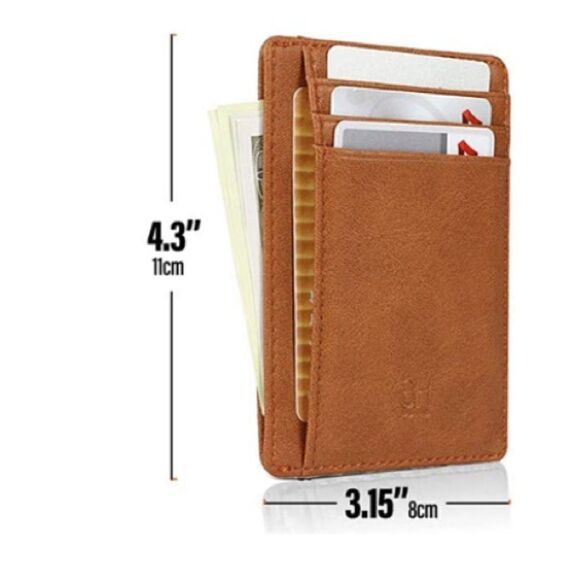 Leather Compact Card Holder Wallet - Picture 3 of 4